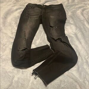 Hollister Black Skinny Distressed Jeans